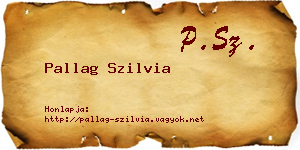 Pallag Szilvia névjegykártya